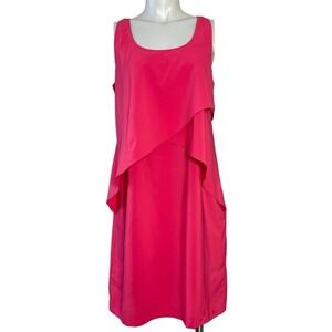ANN TAYLOR PINK SLEEVELESS‎ MULTI TIERED DRESS